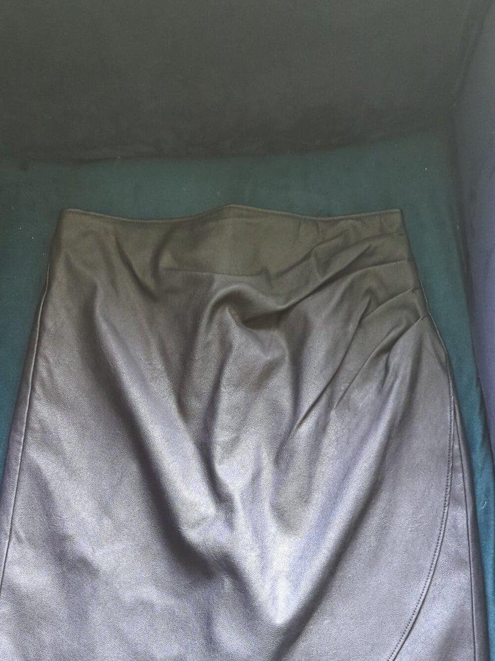 Faux leather mini skirt